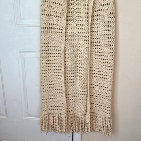 Handmade crouched open Cardigan Fringe trim Sleeves Size L - Picture 5 of 10